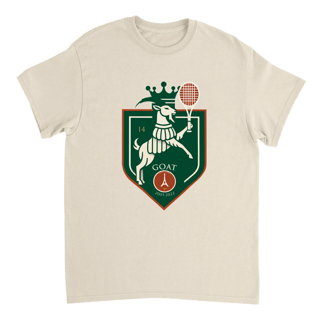 T-shirt exclusivo em homenagem a Rafa Nadal, feito em algodão premium, ideal para fãs de ténis