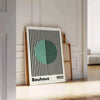 Bauhaus poster art Circle Green Line blue gray hues print modern flair space today unframed version perfect wall