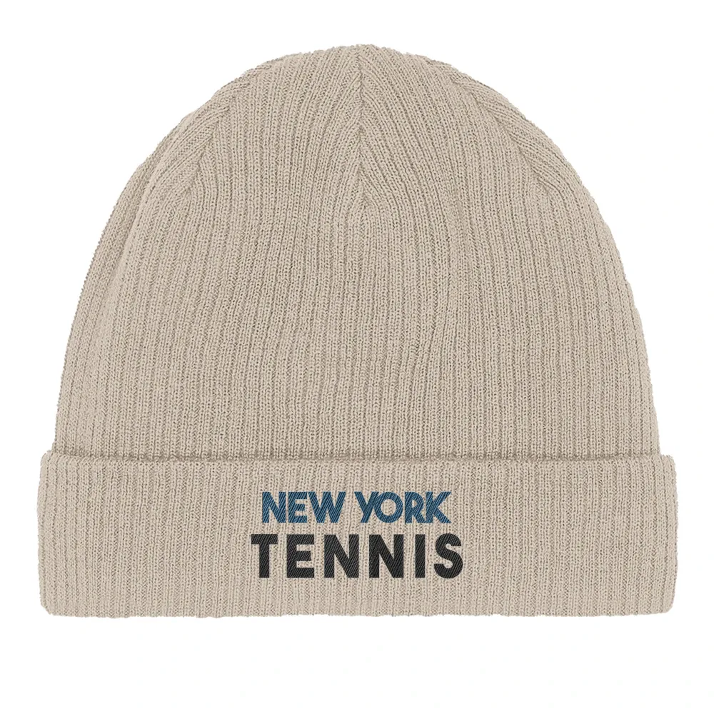 bonnet New Tennis brodé style écologie 100 % coton bio doux confortable respectueux environnement respirant parfait une utilisation intérieur extérieur