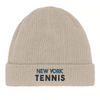 bonnet New Tennis brodé style écologie 100 % coton bio doux confortable respectueux environnement respirant parfait une utilisation intérieur extérieur