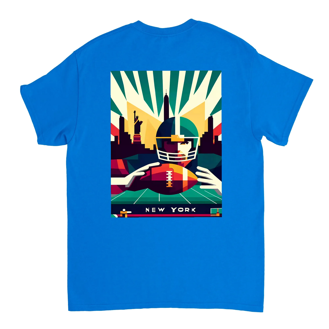 T-shirt New York Football, perfetta per i fan e per chi ama la moda, realizzata in cotone resistente e con un design audace c