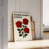 captivating Flower Market London Botanical 7 poster vintage prints modern touch black red available perfect art lovers space stunning print