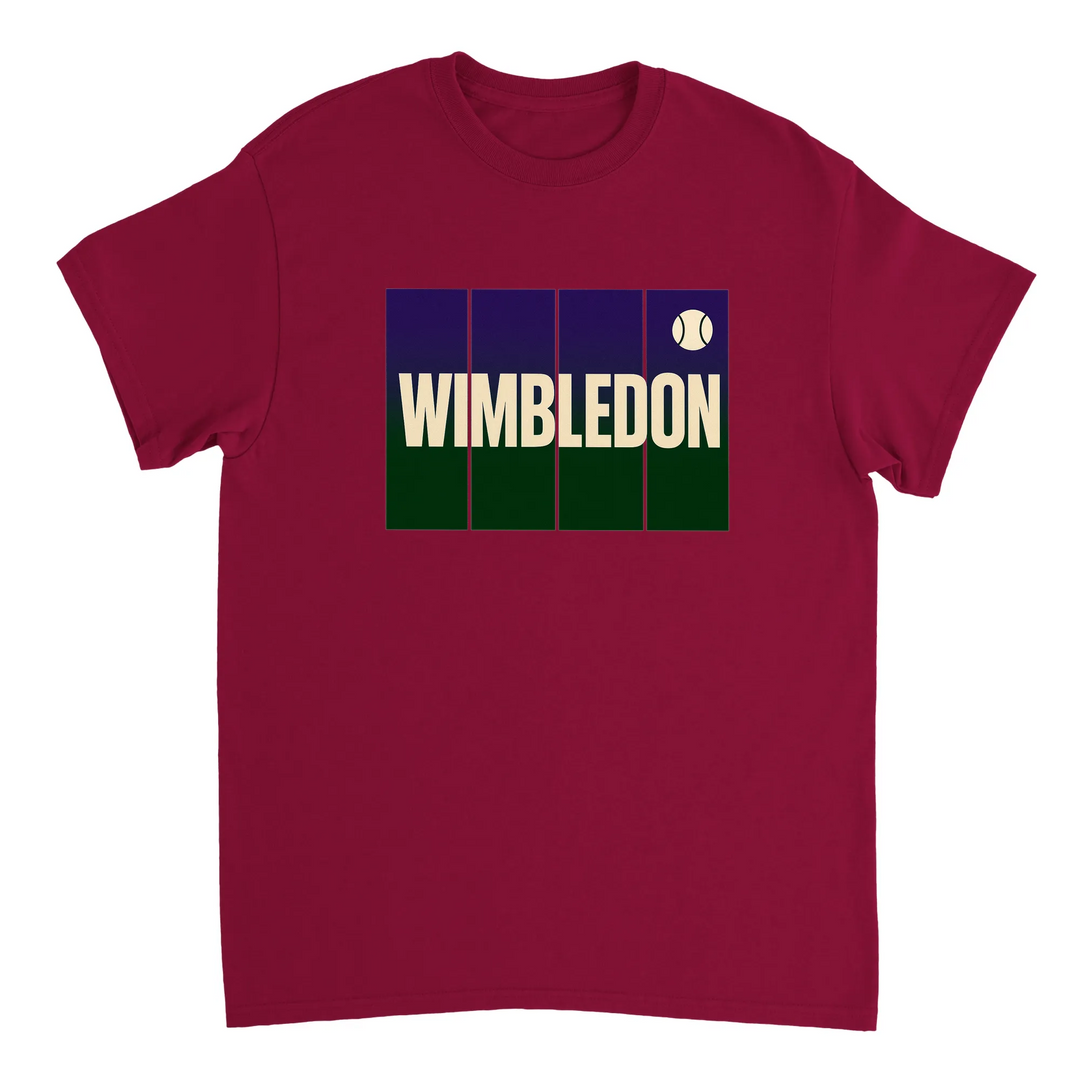 T-shirt de ténis Wimbledon, ideal para fãs e jogadores, com um design vibrante e confortável em algodão respirável