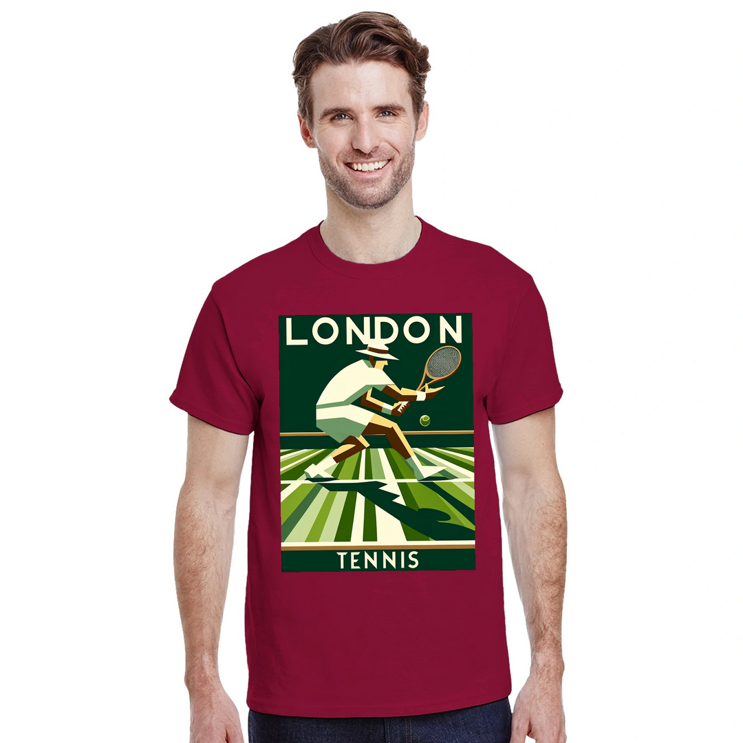 T-shirt de ténis London, combina estilo clássico de Londres com a paixão pelo ténis. Ideal para fãs e jogadores, disponível e
