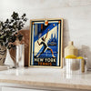 space stunning New York tennis poster dynamic design bold black vibrant orange sports enthusiast eye piece dimensions today unframed options available style