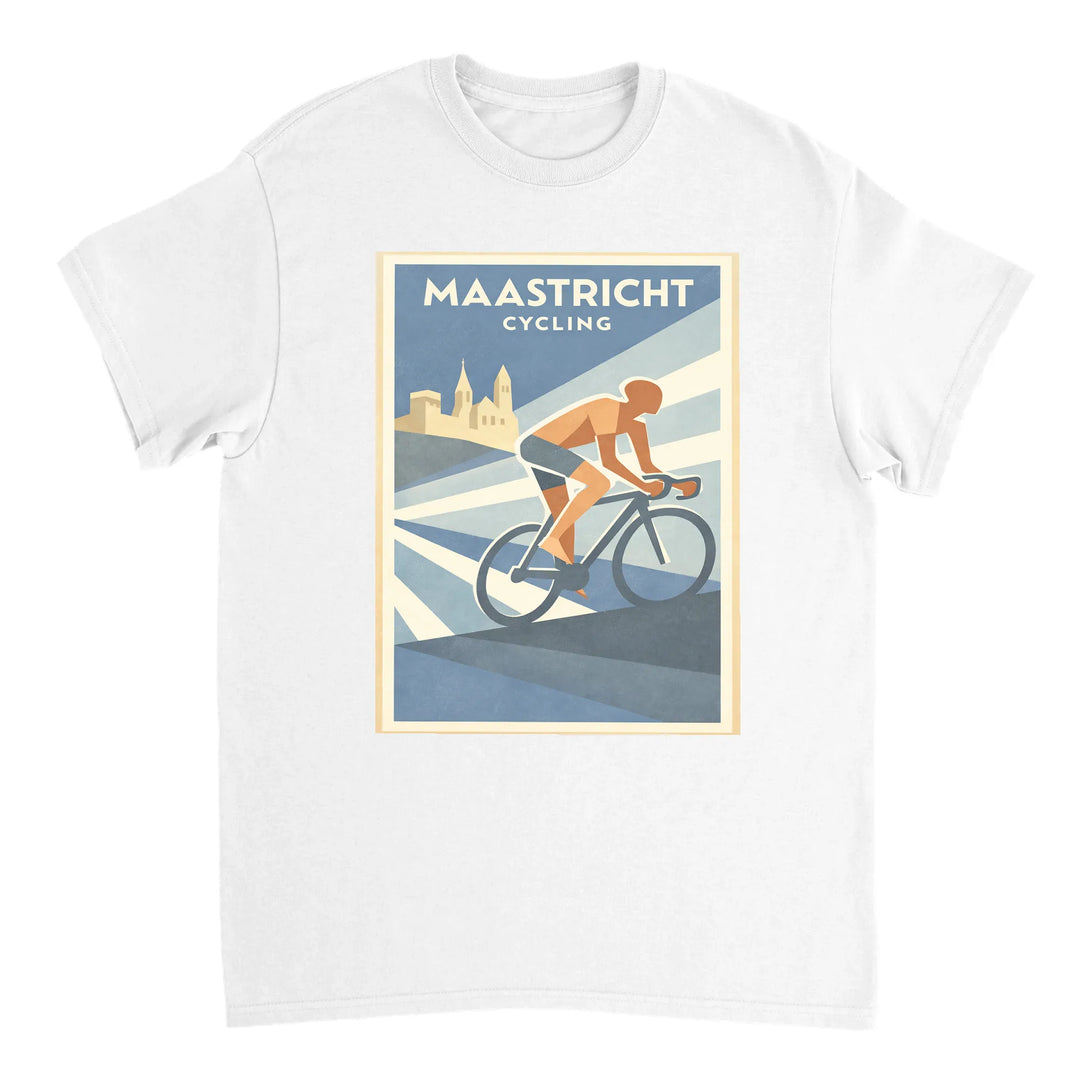 Koszulka Maastricht Pays Bas Cyclisme, idealna dla miłośników jazdy na rowerze. Wygodna, wykonana z 100% bawełny, doskonała n