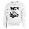 San Francisco Tennis džemperis, bieza unisex sudraba auduma kombinācija, ērta un stilīga ikdienai