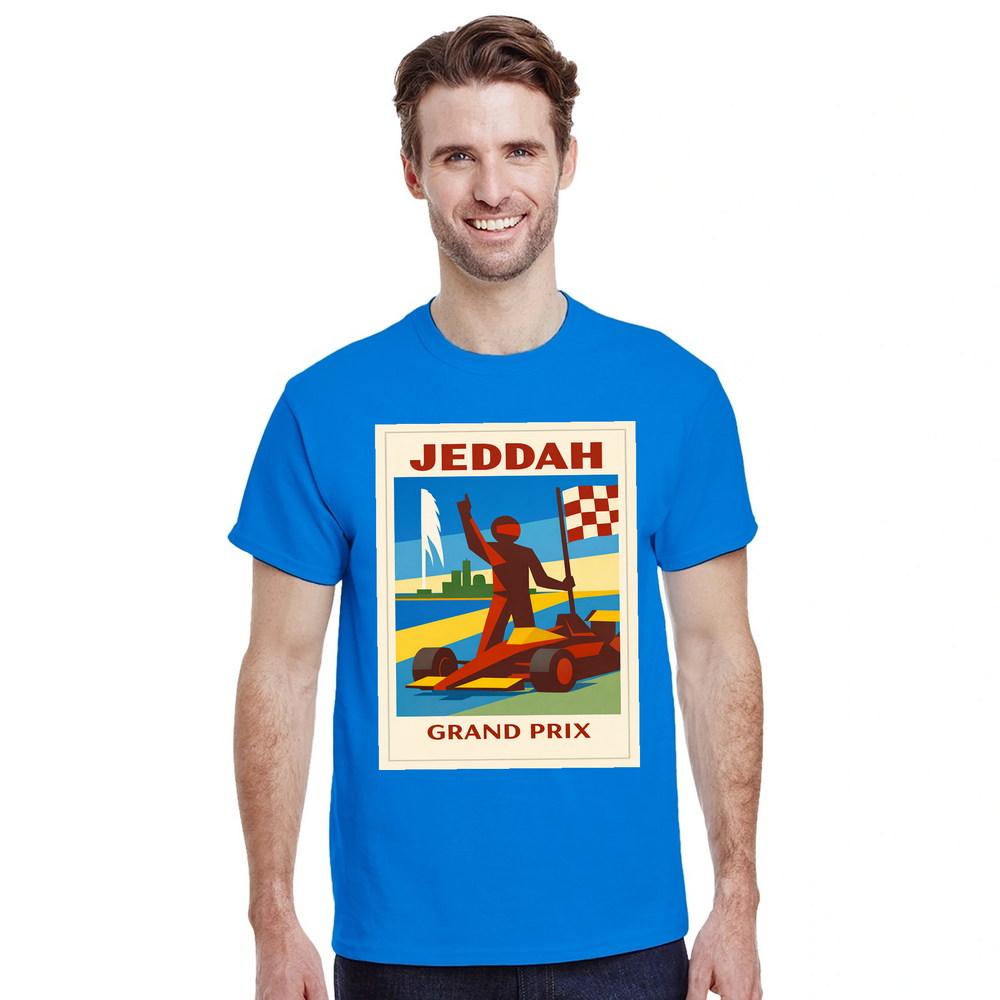 T-shirt passion motorsport exclusive Jeddah Saudi Arabia F1 t shirt stunning design excitement Formula 1 race tee perfect fans fashion lovers today love speed style size S M L XL XXL
