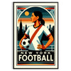 captivante thème New York Football 3 couleurs rouge noir passionnés une touche dynamique décor poster dimensions 50x70 cm disponibles A4 A0