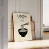 kitchen decor vibrant udon noodle poster bold orange black food lovers eye design sizes flavor space