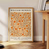 space William Morris Botanical Poster vibrant orange brown hues vintage print available dimensions elegant touch history