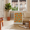 stunning vintage botanical poster William Morris prints vibrant orange green hues perfect addition space available A4 cm A0 walls today timeless elegance