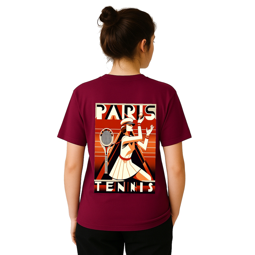 パリのテニスTシャツ。テニス愛好家とファッション好きに最適なスタイルを提供します。エレガントなデザインで、コート内外での印象を与えます。サイズはSからXXLまで。