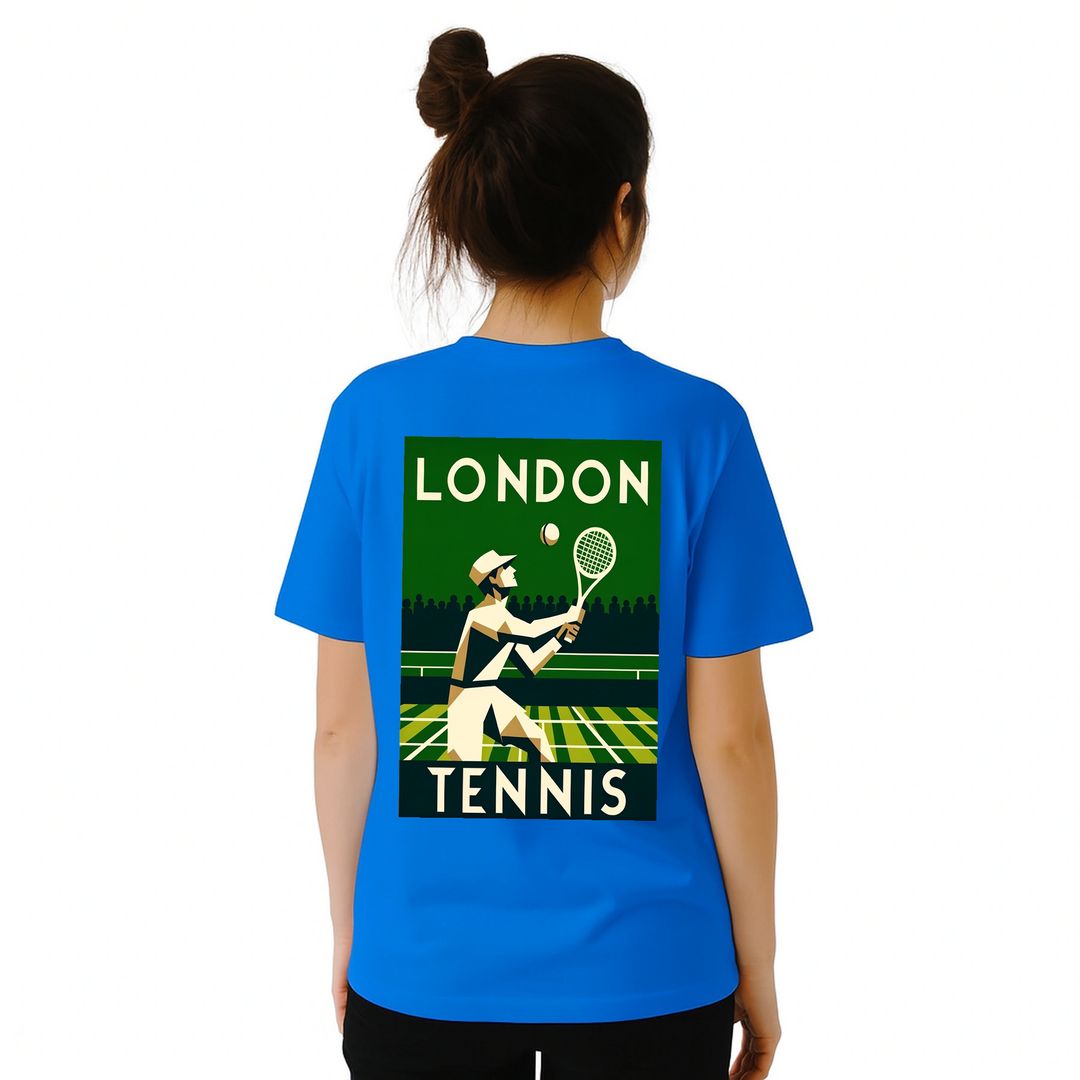 Koszulka tenisowa inspirowana Londynem, idealna dla fanów i graczy. Wykonana z wysokiej jakości bawełny, łączy styl z komfort