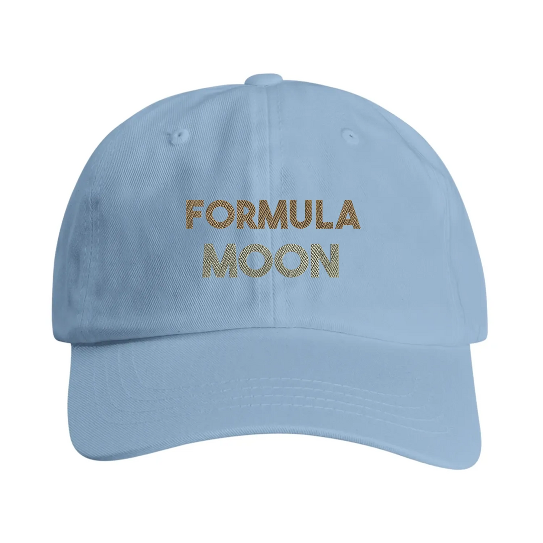 Vintage izšūta cepure ar Formula 1 Moon dizainu, zems profils, ikdienišķs