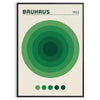 striking elegance Bauhaus Green Circle poster minimalist white blue design wall art lovers enthusiasts unique print sophistication space dimensions framed