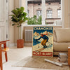 stunning Ski Chamonix Mont Blanc poster vibrant brown red hues dimensions perfect touch alpine adventure space eye piece available