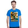 T-shirt Cubista Wimbledon, ideal para amantes do ténis, em algodão macio e respirável, combina arte e desporto