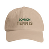 Vintage London Tennis keps broderad med låg profil och böjd skärm