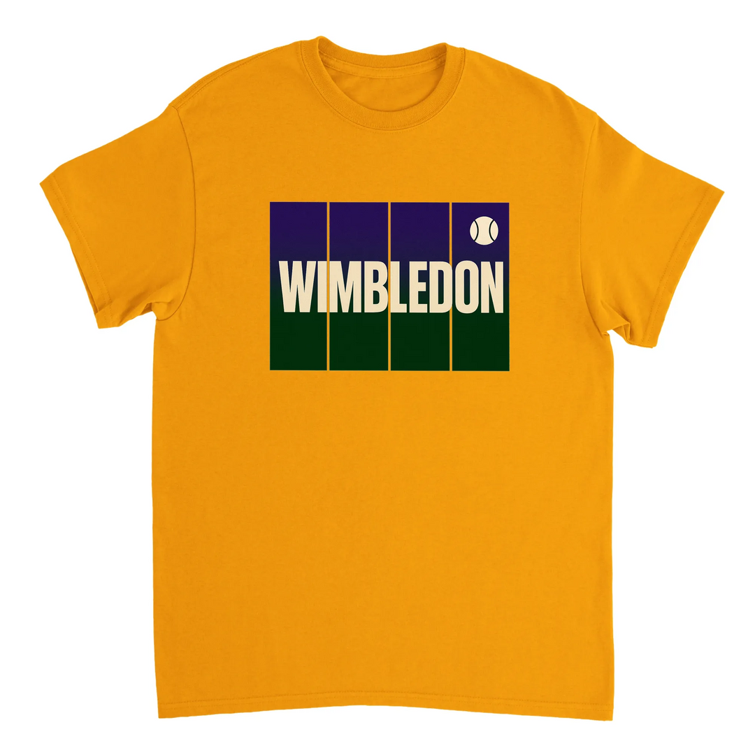 T-shirt de ténis Wimbledon, ideal para fãs e jogadores, com um design vibrante e confortável em algodão respirável