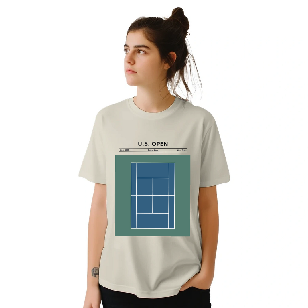 Camiseta temática del US Open, perfecta para los amantes del tenis. Confeccionada en algodón suave y transpirable, ideal para