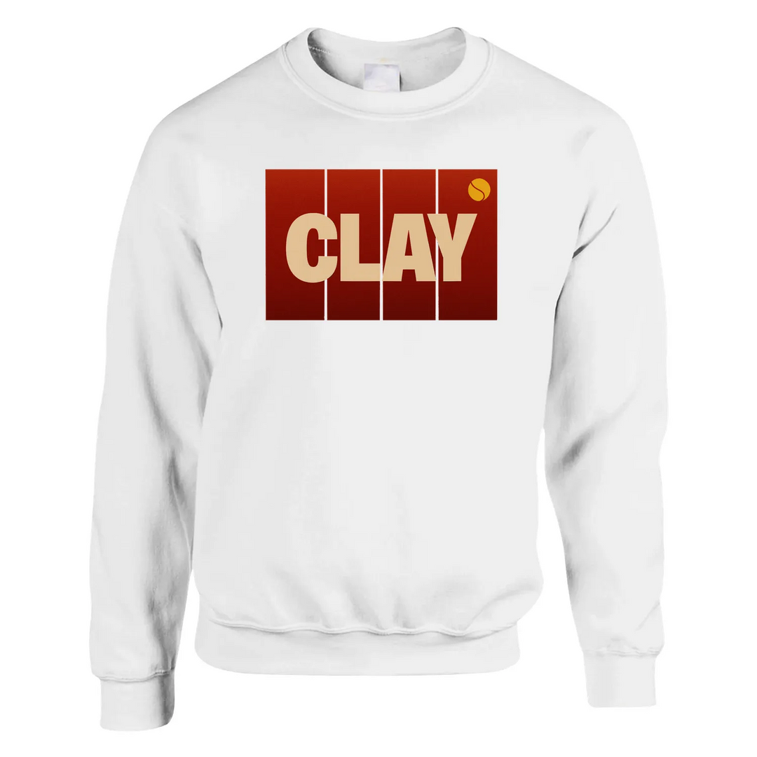 Suéter unisex Clay Tennis Sport, hecho de una mezcla cómoda de 50% algodón y 50% poliéster, ideal para jugadores. Con un tact