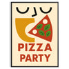 kitchen vibrant pizza party poster lively green red accents foodie haven sizes cm formats A4 A0