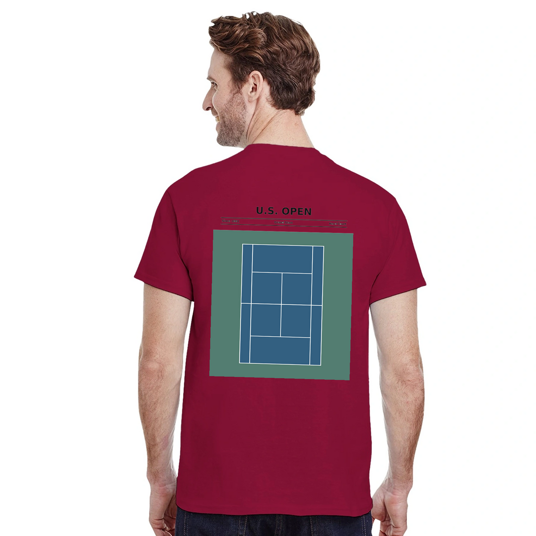 Image Red de Us Open Tennis Tshirt [color:red] [view:back]