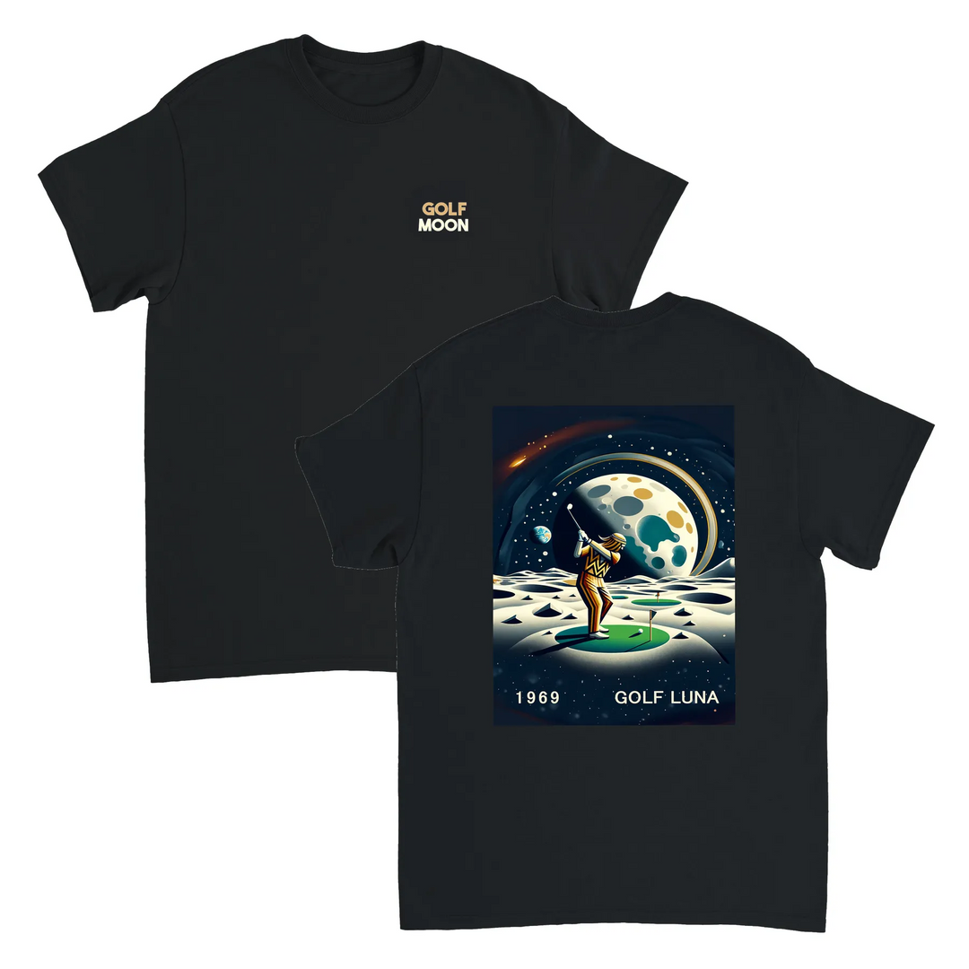 T-shirt golf style unique Moon T shirt eye design love game celestial twist comfort durability perfect course casual outings yours today lunar vibe passion ideal size S M L XL XXL