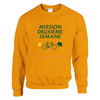 Mission 2ème Semaine Tennis Sweater un sweat - shirt épais 50 % coton polyester une douceur ultime coutures tricot élastique coupe classique confortable idéal quotidien