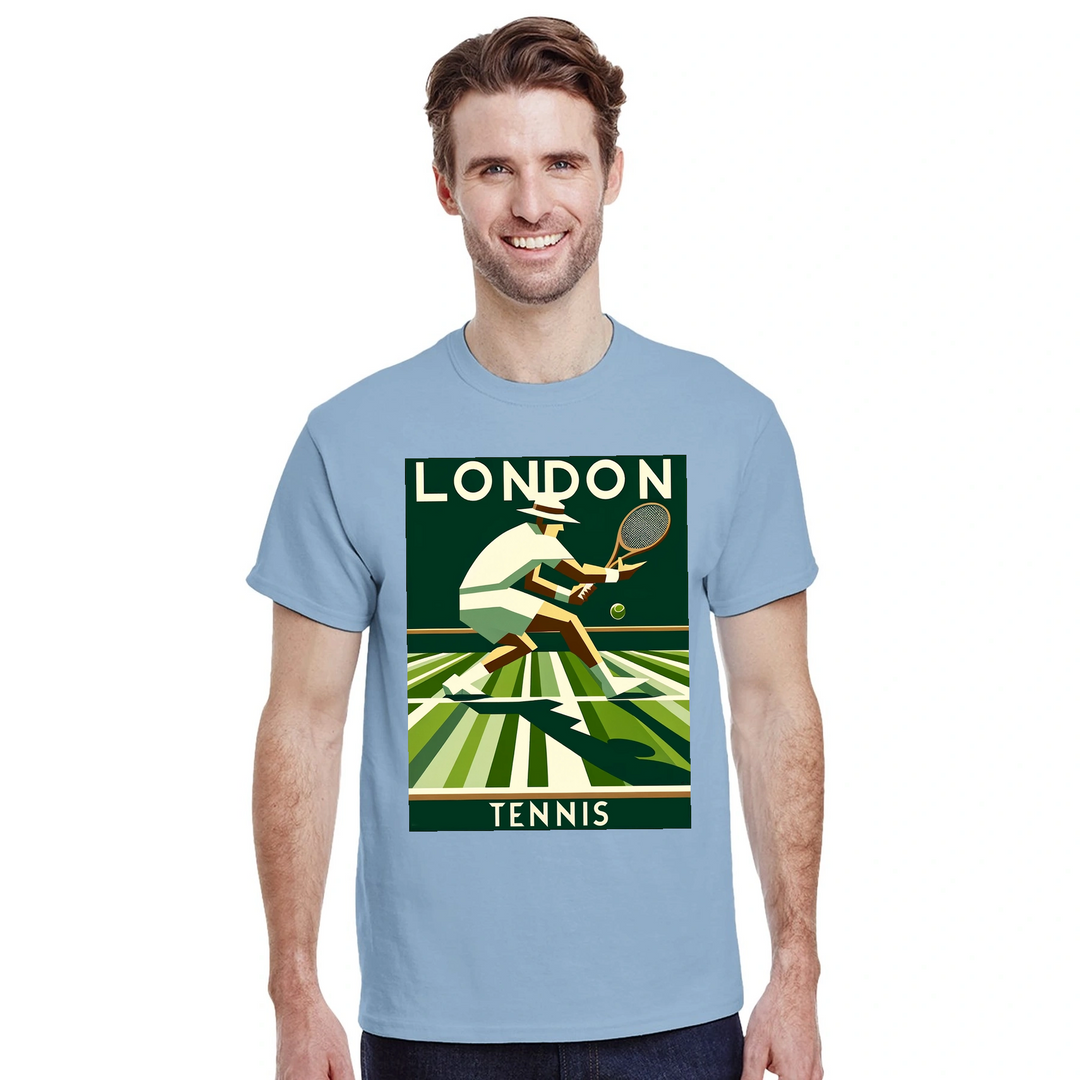 T-shirt de ténis London, combina estilo clássico de Londres com a paixão pelo ténis. Ideal para fãs e jogadores, disponível e
