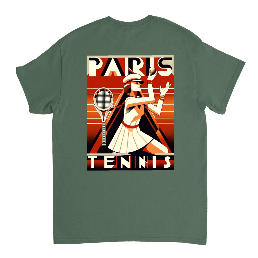 Stylish Paris Tennis T-shirt för entusiaster, tillverkad av mjukt och andningsbart material, perfekt för både avslappnade och