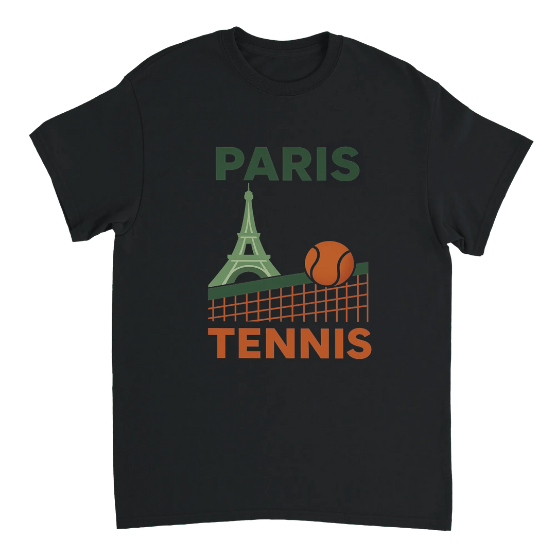 T-shirt style court Paris Tennis T shirt comfort trendy tee chic design elegance City Light lovers enthusiasts today passion sizes M L XL XXL