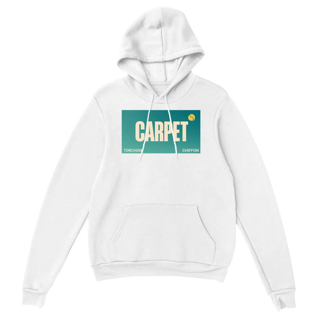 Tochon Chiffon Carpet Tennis un sweat capuche épais confortable idéal tous 50 % coton polyester douceur durabilité doublée poche ventrale poignets côtelés incontournable le style confort