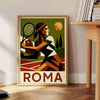 magnifique Roma Tennis 12 teintes marron gris une touche élégante espace amateurs affiche disponible dimensions 50x70 30x40 achetez  vôtre version