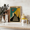 authentic Bauhaus Poster Art piece 1923 Surf School striking black red design essence Prints space sizes A4 cm A0