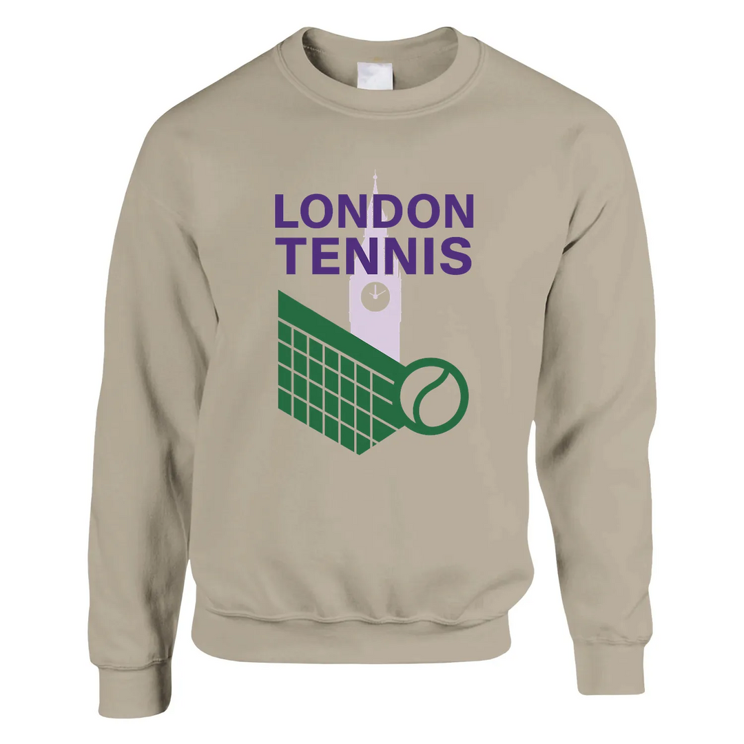 London Tennis džemperis, biezs un ultra-mīksts, izgatavots no 50% kokvilnas un 50% poliestera. Klasiska piegriezuma, ideāls i