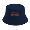 chapeau Miami Tennis Brodé un bob 100 % coton bio OCS style élégant une protection solaire UPF50 mode durabilité éco-responsable
