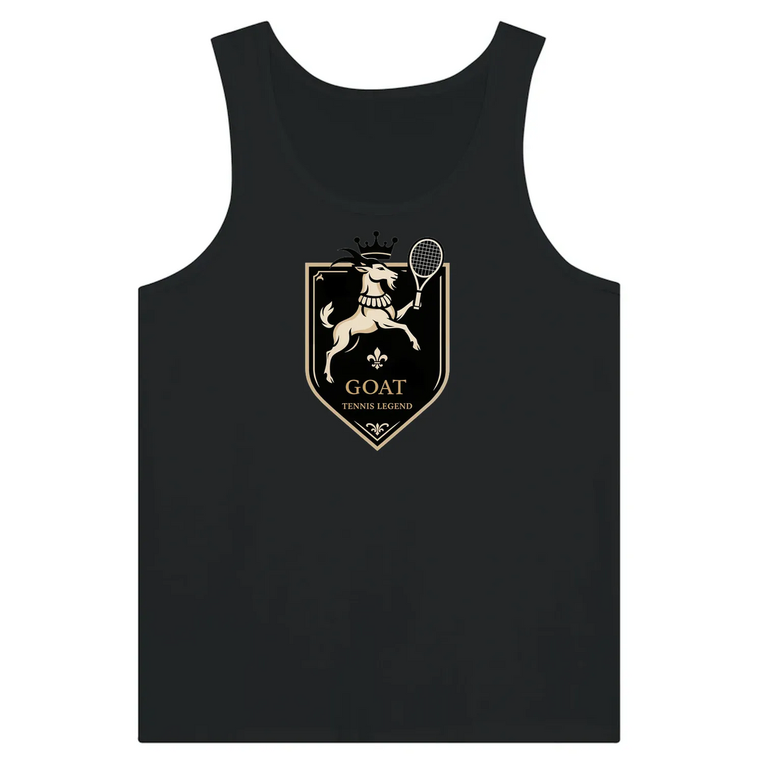 Αθλητική μπλούζα Tank Tennis Legend GOAT2, unisex, με μοντέρνα γραμμή και στρογγυλή λαιμόκοψη, φτιαγμένη από 100% χτενισμένο
