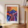 affiche Fuji Spirit Yayoi Kusama blanc bleu essence artistique vibrante Japon espace tailles A4 cm A0