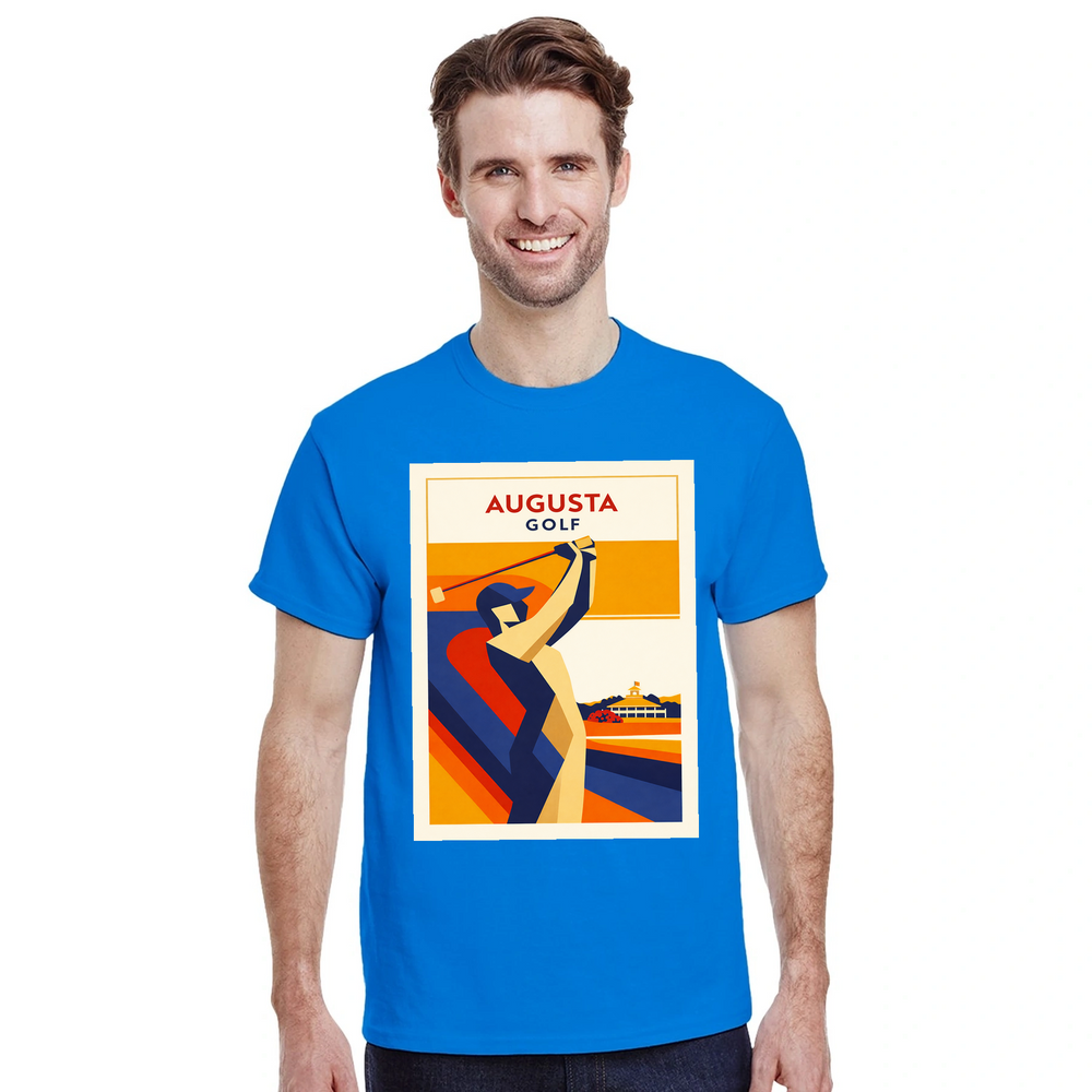 T-shirt wardrobe Augusta golf t shirt enthusiasts fans stylish tee spirit prestigious National Club comfort durability golfing adventures green perfect fit S M L XL XXL