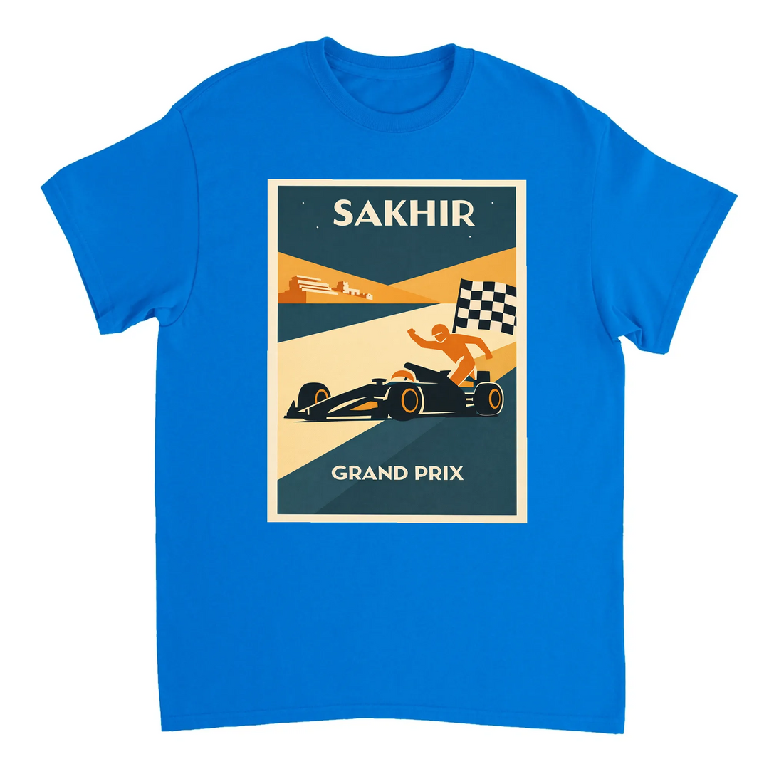 T-shirt style Sakhir Bahrain F1 t shirt vibrant design excitement Grand Prix perfect fans fashion enthusiasts high quality natural cotton ultimate comfort occasion yours today feel luxurious tee