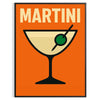 affiche élégante sophistiquée thème martini cocktail couleurs noir orange décoration intérieure un incontournable disponibles A4 cm A0