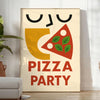kitchen vibrant pizza party poster lively green red accents foodie haven sizes cm formats A4 A0