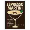 Affiche élégante thème espresso martini nuances noir gris dimensions 50x70 30x40 accessoire parfait décoration cadre disposition