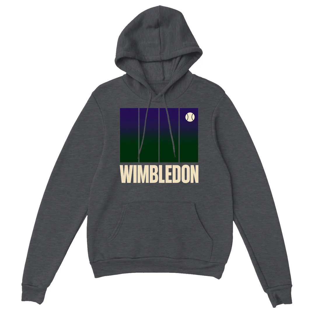 Hoodie Wimbledon Tennis em mistura de algodão e poliéster, com capuz forrado, bolso frontal e punhos canelados