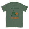 T-shirt exclusivo Tennis Melbourne, perfeito para fãs e jogadores, feito em algodão de alta qualidade para conforto