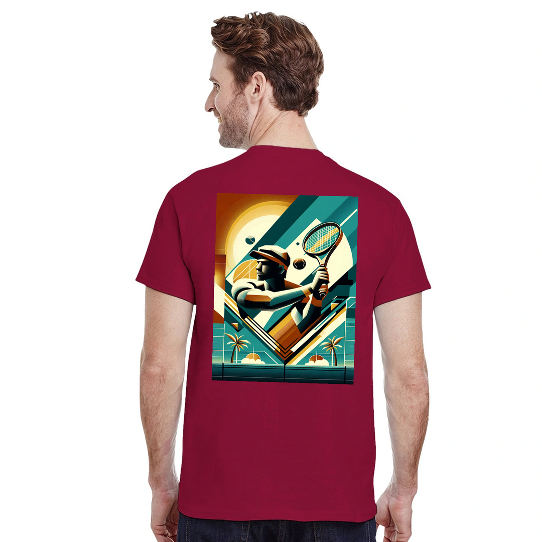 T-shirt de ténis Miami, com design vibrante, ideal para entusiastas do ténis e amantes de Miami. Perfeito para o court ou uso