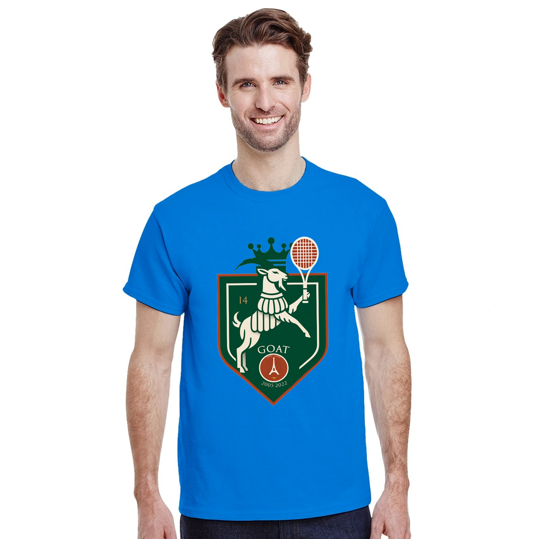 T-shirt exclusivo em homenagem a Rafa Nadal, feito em algodão premium, ideal para fãs de ténis