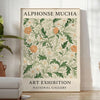 space Alphonse Mucha botanical poster vintage piece earthy gray brown stunning timeless prints unframed version style